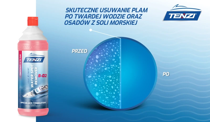TENZI Boat Water Spot Remover 5L środek do usuwania osadu oraz plam po twardej wodzie na łodziach i jachtach
