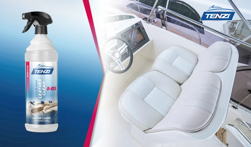TENZI Boat Leather Clean 1L skuteczny preparat do czyszczenia tapicerki skórzanej na łodziach i jachtach