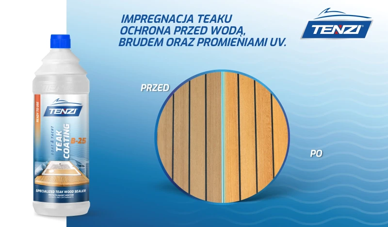 TENZI Boat Teak Coating 1L wysokiej jakości produkt do impregnacji teku na łodziach i jachtach