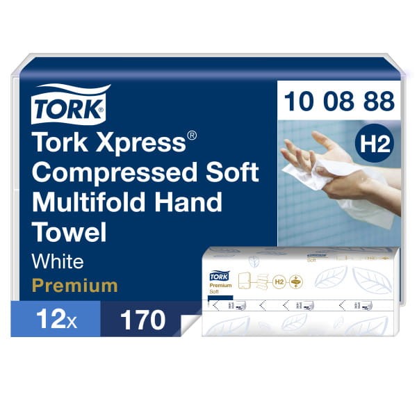 Tork Xpress H2 skompresowany miękki ręcznik w składce 4 panelowej A'2040