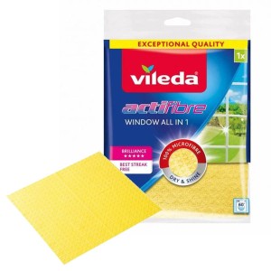 Ściereczka okienna z mikrofibry VILEDA ACTIFIBRE żółta