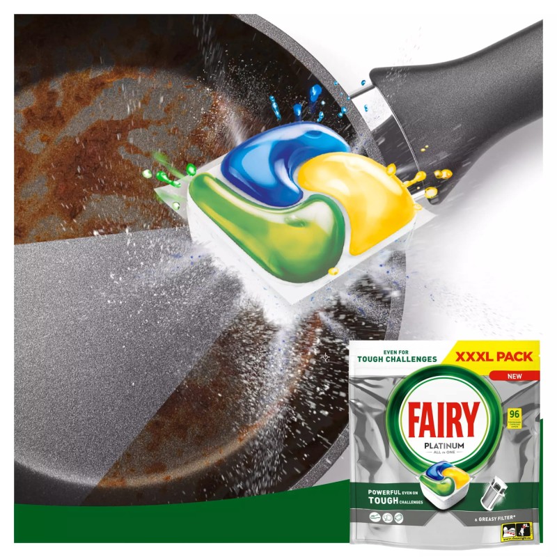 Kapsułki do zmywarki Fairy Platinum All in On 96 szt.